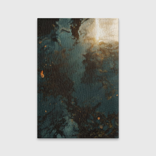 Обложка для паспорта матовая кожа Карпы в пруду , цвет бирюзовый - фото 2