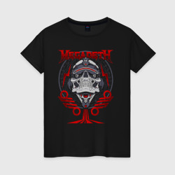 Женская футболка хлопок Megadeth rock
