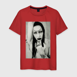 Мужская футболка хлопок Marilyn Manson black and white