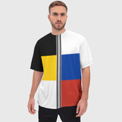 Мужская футболка oversize 3D Россия - патриот - фото 2