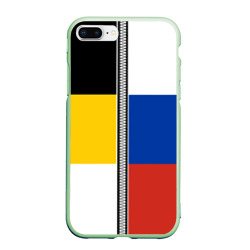 Чехол для iPhone 7Plus/8 Plus матовый Россия - патриот