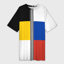 Платье-футболка 3D Россия - патриот
