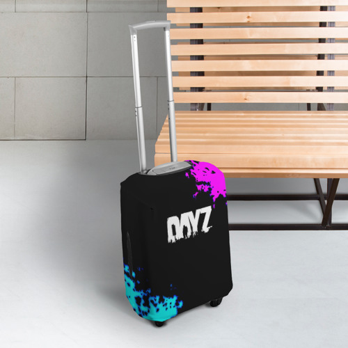 Чехол для чемодана 3D Dayz неоновые краски шутер, цвет 3D печать - фото 3