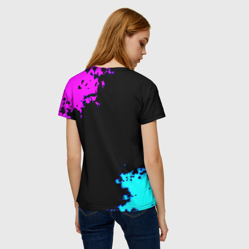 Женская футболка 3D Dayz неоновые краски шутер, цвет 3D печать - фото 4