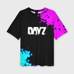 Женская футболка oversize 3D Dayz неоновые краски шутер