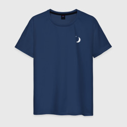 Полумесяц и полярная звезда минимализм – Мужская футболка хлопок с принтом купить со скидкой в -20%