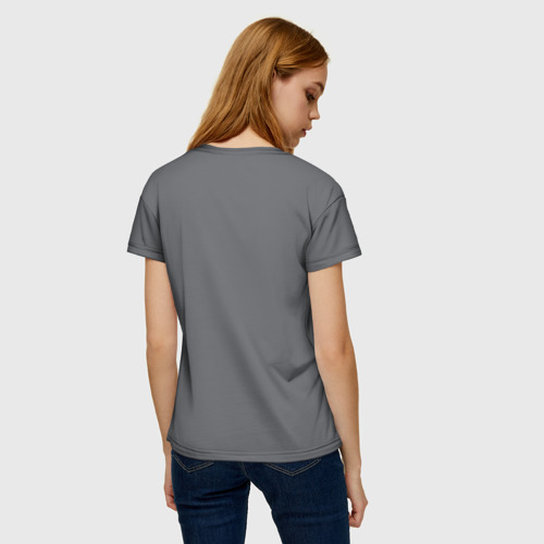 Женская футболка 3D с принтом Камень панк, вид сзади #2