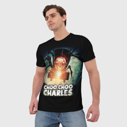 Мужская футболка 3D Поезд Чу Чу Чарльз - фото 2