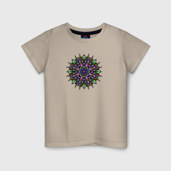 Детская футболка хлопок Мандала цветок 