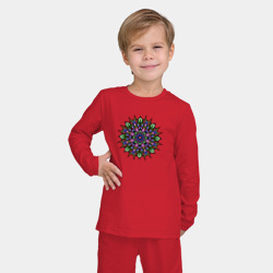 Детская пижама с лонгсливом хлопок Мандала цветок  - фото 2