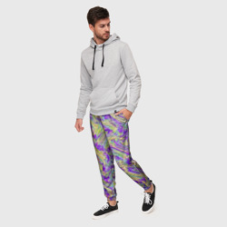 Мужские брюки 3D Абстрактная разноцветная вязка - фото 2