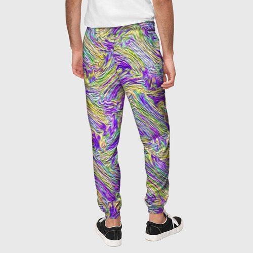 Мужские брюки 3D Абстрактная разноцветная вязка, цвет 3D печать - фото 5