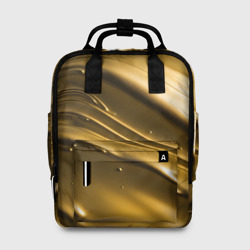 Холодные золотые волны – Женский рюкзак 3D с принтом купить