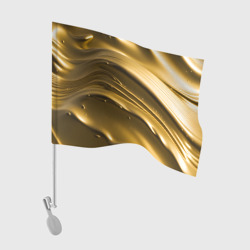Холодные золотые волны – Флаг для автомобиля с принтом купить