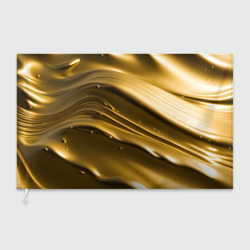 Холодные золотые волны – Флаг 3D с принтом купить