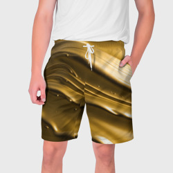 Холодные золотые волны – Мужские шорты 3D с принтом купить