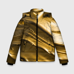 Холодные золотые волны – Зимняя куртка для мальчиков 3D с принтом купить