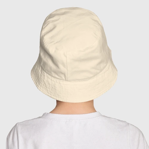 Детская панама хлопок с принтом Мем капибара волшебник в шляпе, вид сзади #2