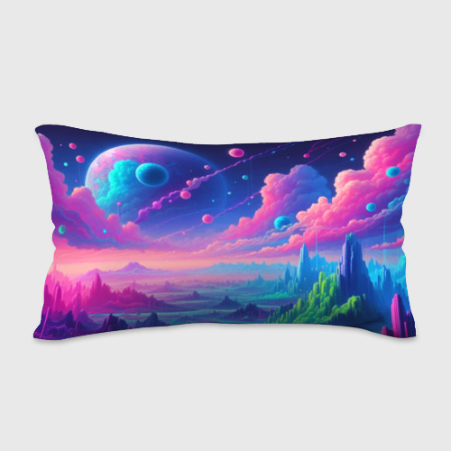 Подушка 3D антистресс Fantastic space landscape - neon glow - фото 2