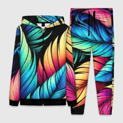 Женский костюм 3D Color feathers - neon