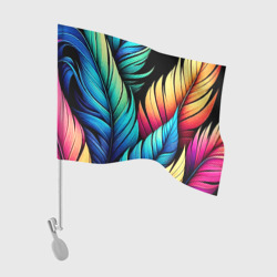 Флаг для автомобиля Color feathers - neon