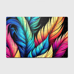 Головоломка Пазл магнитный 126 элементов Color feathers - neon