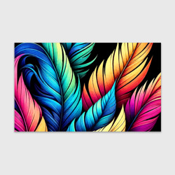 Бумага для упаковки 3D Color feathers - neon