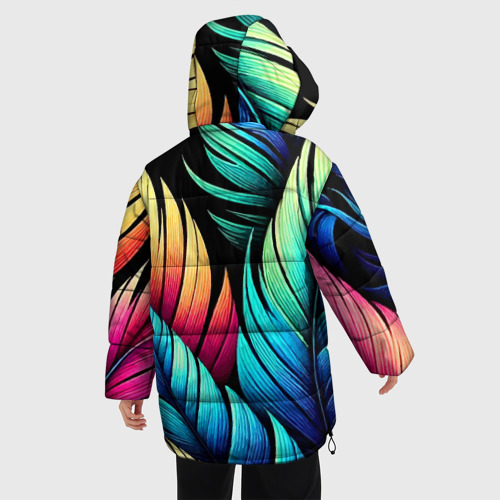 Женская зимняя куртка Oversize Color feathers - neon, цвет черный - фото 4