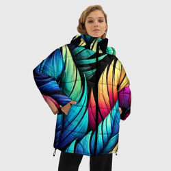 Женская зимняя куртка Oversize Color feathers - neon - фото 2
