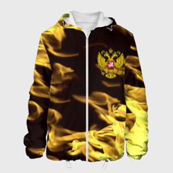 Мужская куртка 3D Имперская Россия желтый огонь