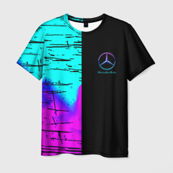 Mercedes benz неон текстура – Мужская футболка 3D с принтом купить со скидкой в -26%