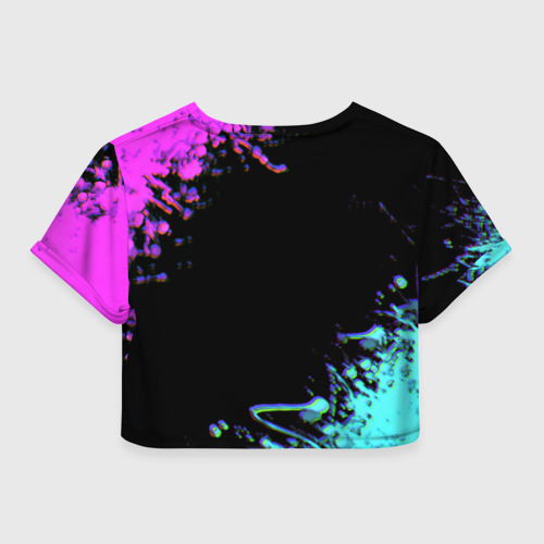 Женская футболка Crop-top 3D Ramones rock colors, цвет 3D печать - фото 2