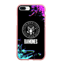 Чехол для iPhone 7Plus/8 Plus матовый Ramones rock colors