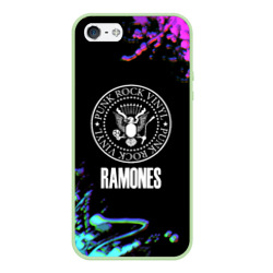 Чехол для iPhone 5/5S матовый Ramones rock colors