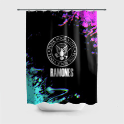 Штора 3D для ванной Ramones rock colors