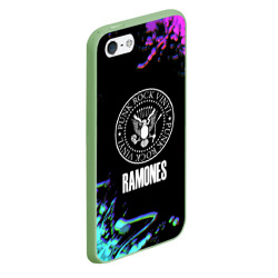 Чехол для iPhone 5/5S матовый Ramones rock colors - фото 2