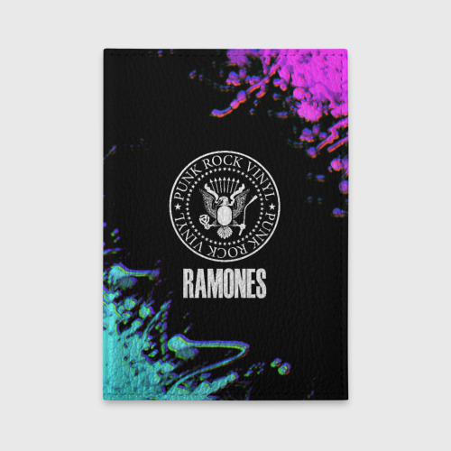 Обложка для автодокументов Ramones rock colors, цвет зеленый