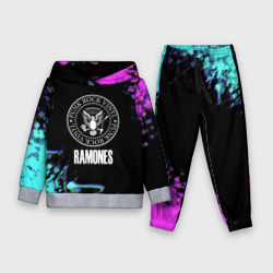 Детский костюм с толстовкой 3D Ramones rock colors