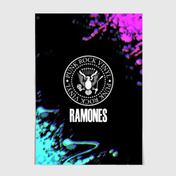 Постер Ramones rock colors