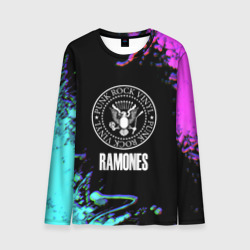 Мужской лонгслив 3D Ramones rock colors