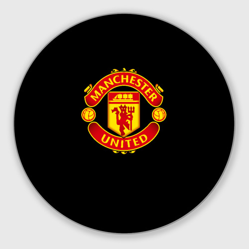 Круглый коврик для мышки Manchester United  fc club