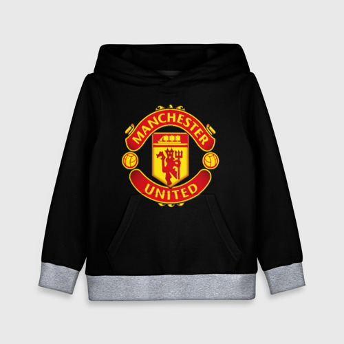 Детская толстовка 3D Manchester United  fc club, цвет меланж