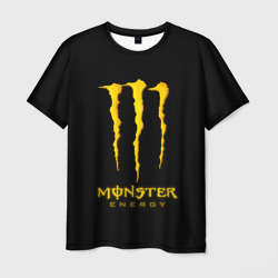 Мужская футболка 3D Monster energy yellow color