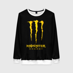 Женский свитшот 3D Monster energy yellow color