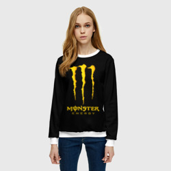 Женский свитшот 3D Monster energy yellow color - фото 2