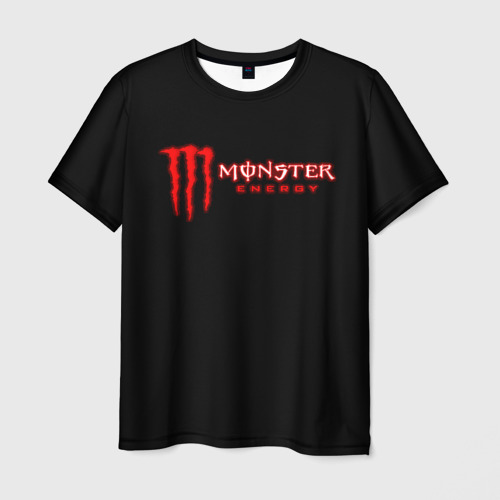 Мужская футболка 3D Monster energy red color, цвет 3D печать