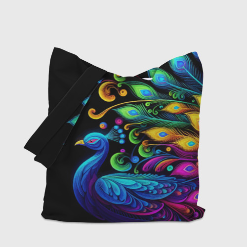 Шоппер 3D Neon peacock - art - фото 4