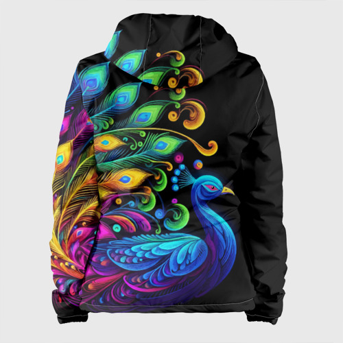 Женская куртка 3D Neon peacock - art, цвет черный - фото 2