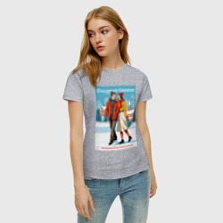 Женская футболка хлопок MoMo - Фигурное катание облегчает взаимопонимание - фото 2