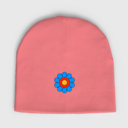 Детская шапка демисезонная Геометрический цветок цветной